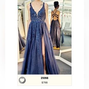 Navy Blue Prom Dress. Size 0